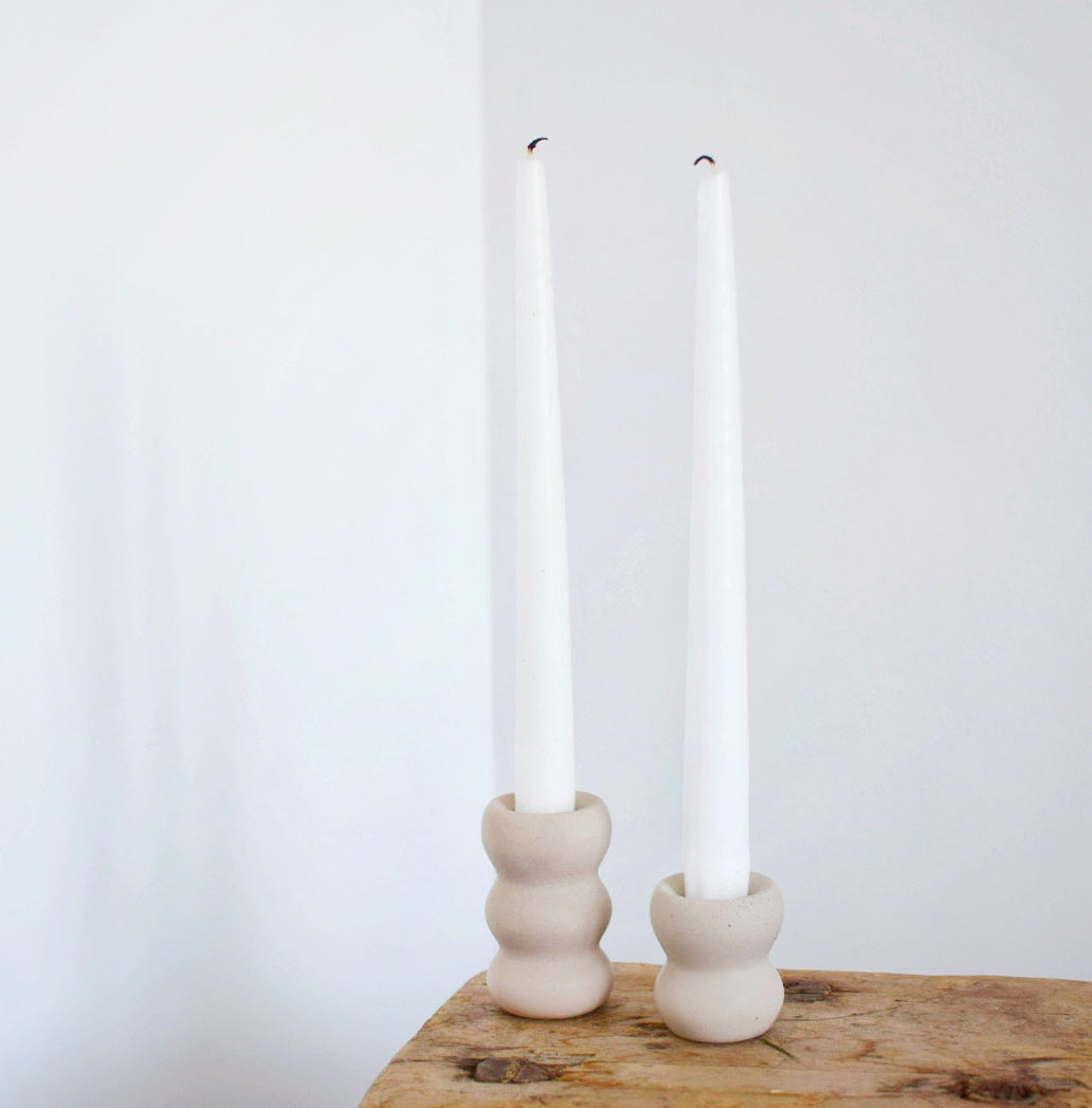Wavy Candle Holders, set of two
